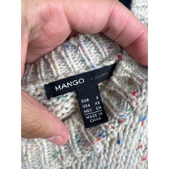 Mango Multi Color Wool Blend Sweater Size XS - Picture 3 of 6